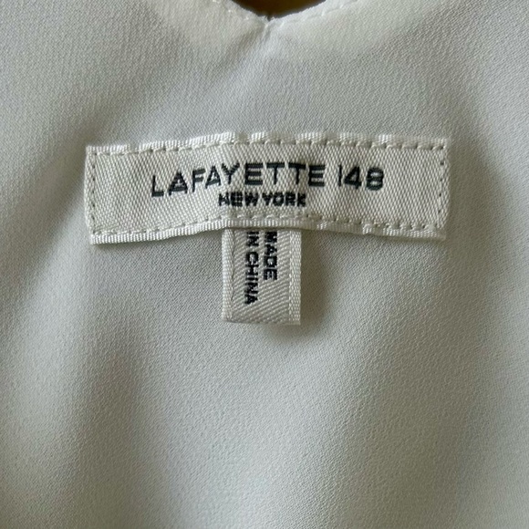 Lafayette 148 White Silk Bias Cut Eva Tank Top Shell Sleeveless Blouse Size 1X - Picture 7 of 10